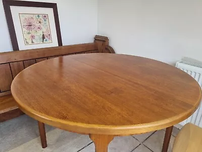 Vintage Mid Century McIntosh Teak Round Extending Dining Table - CS T19 • £66.88