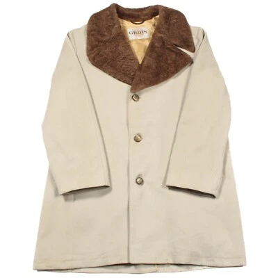 70s Vintage GRAIS Coat | Large | Overcoat Retro Faux Fur Collar 1970s 35AC • £62.99