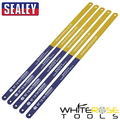 £12.35 • Buy Sealey Hacksaw Blade 300mm HSS Bi-Metal 18tpi Pack Of 5 Flexible