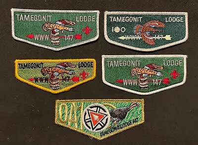 Tamegonit Lodge 147 Flaps 5 Different OA Order Of The Arrow Patches • $24.99