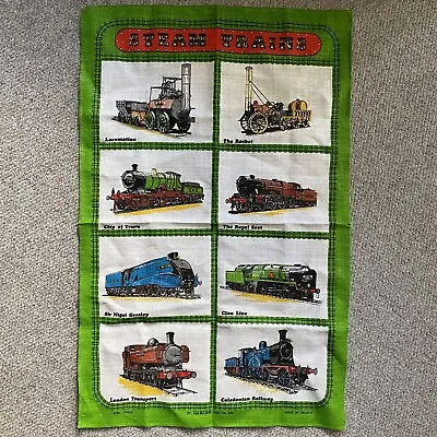 Steam Trains Irish Linen By Ulster Collectable Tea Towel Rail Railway Vintage • $15.14