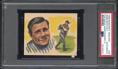 1965 Babe Ruth #28 Bancroft Tiddlers Hand Cut Fox Back Giant Sport Psa Authentic • $999