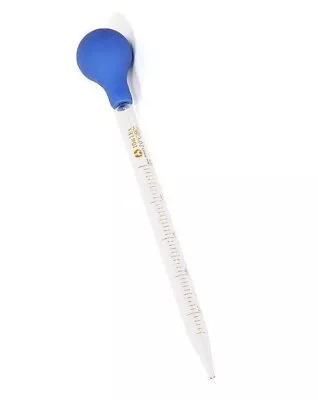 10ml Glass Graduated Pipettes Lab Equipment Dropper With Blue Rubber Cap & Scale • $7.99