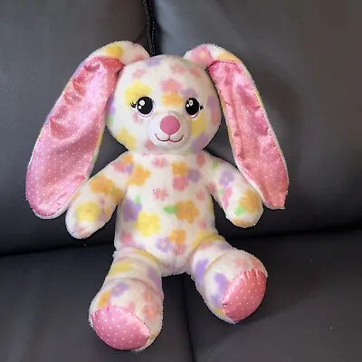 £4.99 • Buy Build-A-Bear Bunny Rabbit Rainbow Flowers Soft Plush Toy Teddy Gift BAB