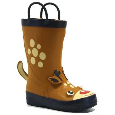 £9.95 • Buy Kids Boys Girls Infants Welington Winter Wellies Rain Mud Puddle Snow Boots Size
