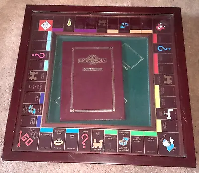 1991 Franklin Mint Monopoly Collectors Edition Mahogany Wood Board Game W/ Glass • $249
