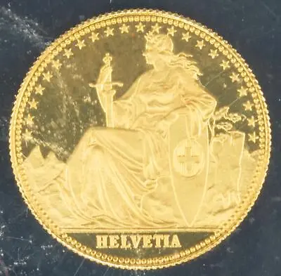 1986 Switzerland 1/10 Oz Gold 999.9 Helvetia Proof 1/10 Unze Mint Sealed • $475