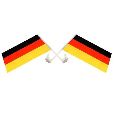 £5.99 • Buy GERMANY CAR FLAGS X2 World Cup Final National Tricolour Black Red Gold Sport Fan
