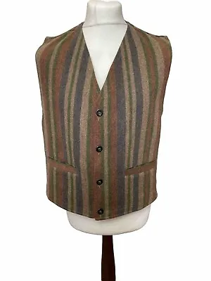 CP Company Ideas Massimo Osti Vintage Wool Waistcoat Size Small / Medium Striped • £79.99