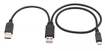 Usb 2.0 A Dual Power Micro Cable Usb 2.0 A Male To Usb 2.0 A +micro Usb Male Y A • $10.74