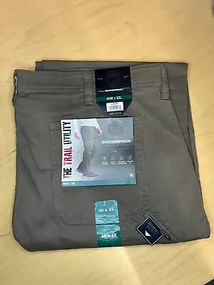 WP Weatherproof Men's Twill Trail Utility Pant Size 40 X 32 Walnut • $16.95