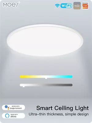 Smart WIFI LED Round Ceiling Light RGBCW Dimmable TUYA APP Compatible For Alexa • $47.89