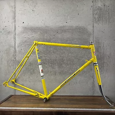 Vintage Peugeot Aztec Frame Set 60 Cm Record Du Monde Yellow France 120 Tall 70s • $138.49