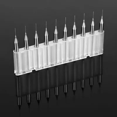 10Pcs 1/8  Shank Carbide Micro PCB Drill Bits Size 0.1mm 0.2mm 0.3mm Etc • $10.50