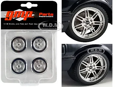 $16.99 • Buy Custom Svt 7-spoke Wheels And Tires 4 Piece Set For 1/18 Scale By Gmp 18978