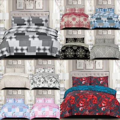 100% Rich Cotton Duvet Quilt Cover Bedding Set Double King & Super King Size • £18.99