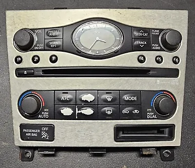 SD+ 2007-08 Infinity G35 25391 JK65B Hvac CLIMATE CONTROL Radio Clock Temp Panel • $39.95