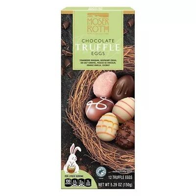 2 Boxes Moser Roth Chocolate Truffle Eggs 5.29 Oz 12 Piece Box • $12.99