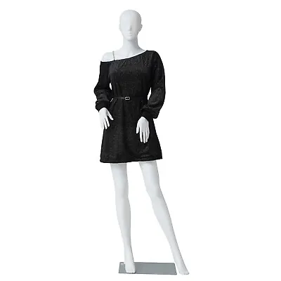 Female Full Body Realistic Mannequin Display Head Turns Dress Form W/ Base 70 In • $89.99