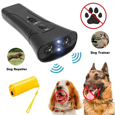 LED Pet Dog Anti Barking Stop Bark Training Repeller Control Device Ultrasonic • £6.87