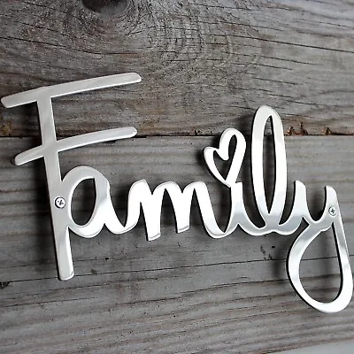 Metal Hanging Family Wall  With Gift Box Art Sign Home Decor Metal Letters Sign • $17.99