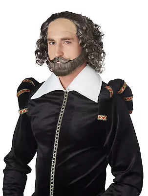 Renaissance Lord Shakespeare Adult Costume Wig • $17.99