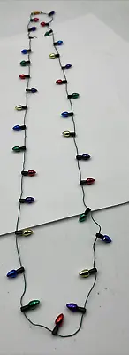 Vintage 1980s Tiny Multicolor Jingle Bells Christmas Necklace  36   Long • $14.99