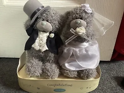 Me To You Congratulations Wedding Groom & Bride Plush Soft Toys Boxed Gift • £12.99