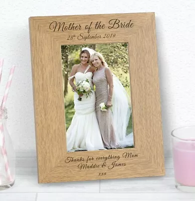 PERSONALISED WEDDING Photo Frame Groom Mother Bride Parents Bestman Bridesmaid • £15.99