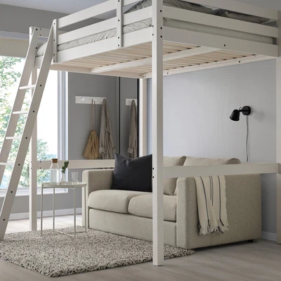 £130 • Buy IKEA STORÅ  Loft Bed Frame (White) With Mattress Included 