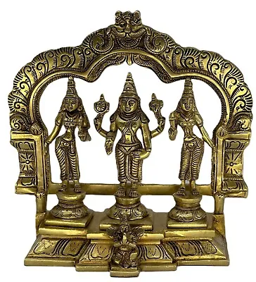 Vishnu Laxmi Brass Statue-frame Standing Weight:3.60 Kg Height:9.0 In Length:5in • $299.99