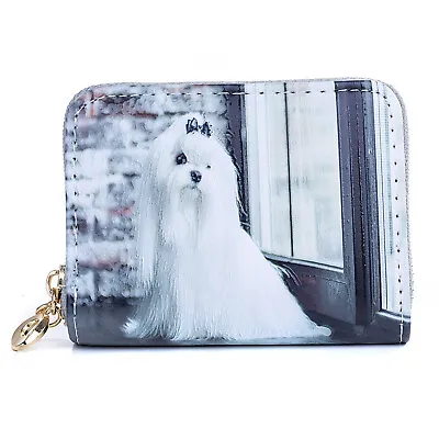 Maltese Dog Credit Card Purse - Full Length Coat • $12.52