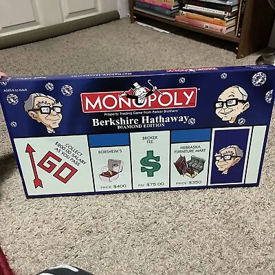 Vintage Monopoly Rare Berkshire Hathaway Diamond Edition Board Game VG • $40