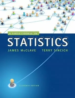 A First Course In Statistics By Terry Sincich And James McClave (2011 CD-ROM / • $15