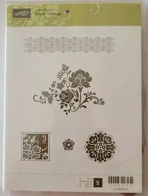 Fresh Vintage Unmounted Rubber Stamp Set Of 5 Stampin' Up Flowers • $5.98