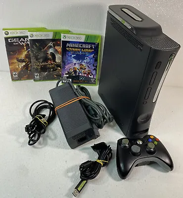 Microsoft Xbox 360 System Bundle Black Console W/ Controller & Games 120GB Works • $85.50