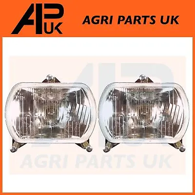 PAIR Of Headlight Headlamp Front Lights For Massey Ferguson Lamborghini Tractor • £36.70