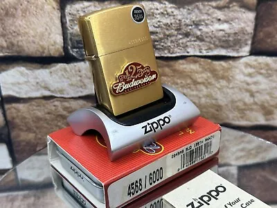 $195 • Buy ZIPPO Budweiser 125th Anniversary Limited Edition 4568 / 6000 New In Box MINT