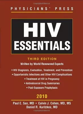 HIV ESSENTIALS 2010 By Paul E. Sax & Calvin J. Cohen *Excellent Condition* • $19.49