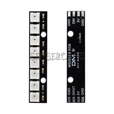 8-bit WS2812 5050 RGB LED Built-in Full-Color Driver Development Board Light • $1.07