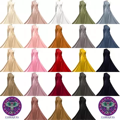 £1 • Buy Crepe Satin Fabric Ultra Soft Silky Lightweight Bridal Dress Polyester Material