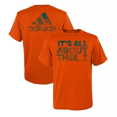 Miami Hurricanes NCAA Adidas Youth Orange  Sleath Slogan  T-Shirt • $9.99