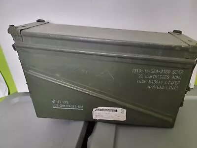 Military Surplus 40mm Large Ammo Can Box Canister Vintage Metal For Weapons • $74.22