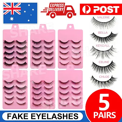 10X 3D Handmade Fake Eyelashes Natural Long Wispy Makeup False Lashes Faux Mink • $6.95