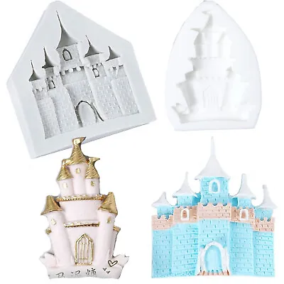 Castle Fairy Tale Fondant Mould Cake Topper Baking Mold Chocolate Silicone DIY • £2.79