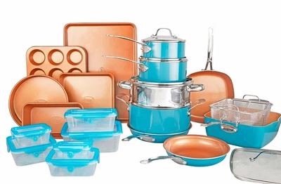 $159 • Buy Gotham Steel 32 Piece Cookware Set Bakeware, Food Storage Set Nonstick Pots Pans