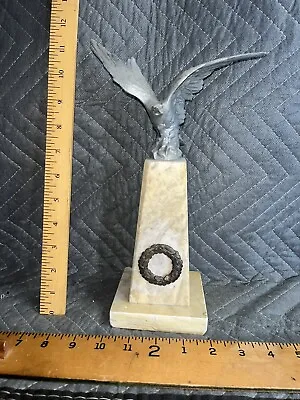 Vintage Metal Eagle Statue On Marble Base • $150