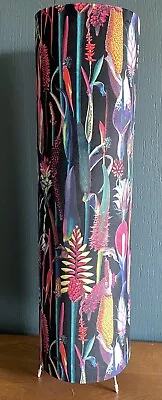 £80 • Buy Floor Lamp, Velvet Floor Lamp, Large Lamp, Exotic Flower Lamp, Black Velvet Lamp