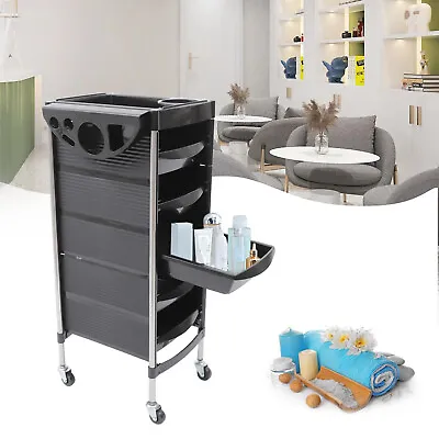 Barber Hairdressing Salon Trolley Hair Colouring Spa Cart Rolling Storage Drawer • £60