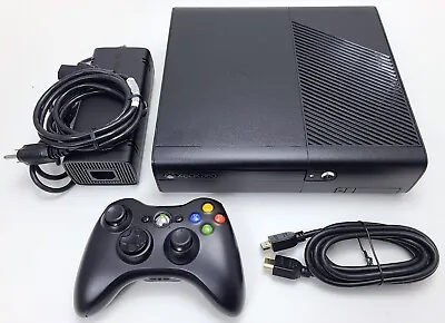 $174.95 • Buy Microsoft XBox 360 E System BLACK Video Game Console 4GB Wireless Bundle 360E